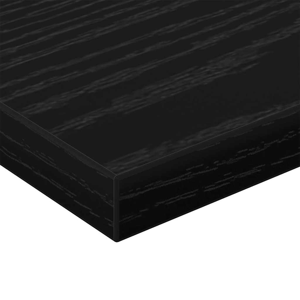 Boghylde Bræt 4 pcs Sort 40 x 10 x 1,5 cm Konstrueret træ