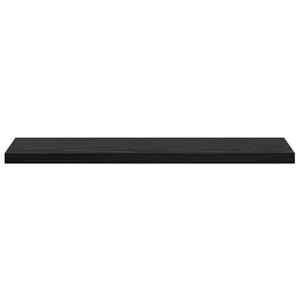 Boghylde Bræt 4 pcs Sort 40 x 10 x 1,5 cm Konstrueret træ