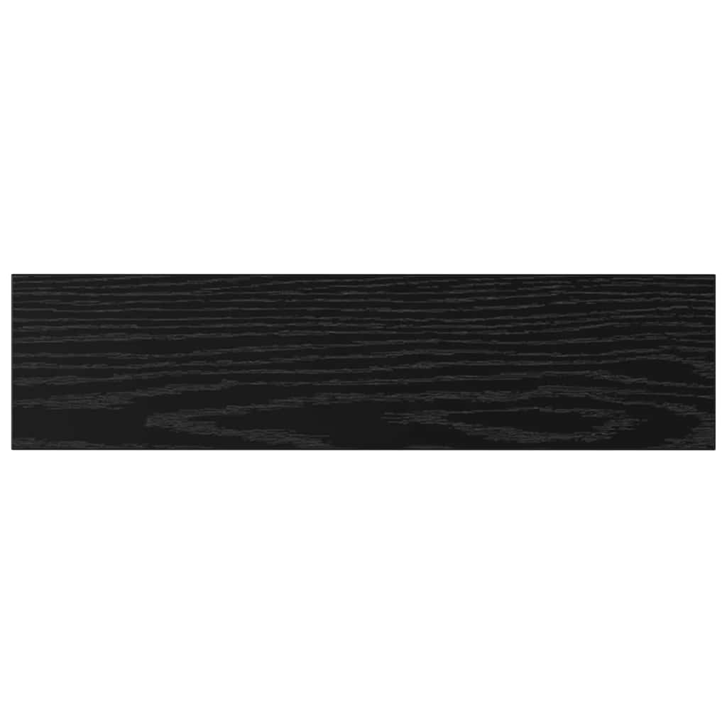Boghylde Bræt 4 pcs Sort 40 x 10 x 1,5 cm Konstrueret træ