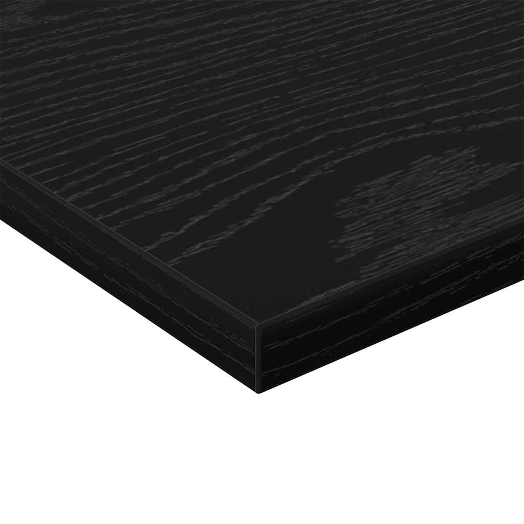 Boghylde Bræt 4 pcs Sort 40 x 20 x 1,5 cm Konstrueret træ