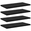 Boghylde Bræt 4 pcs Sort 40 x 20 x 1,5 cm Konstrueret træ