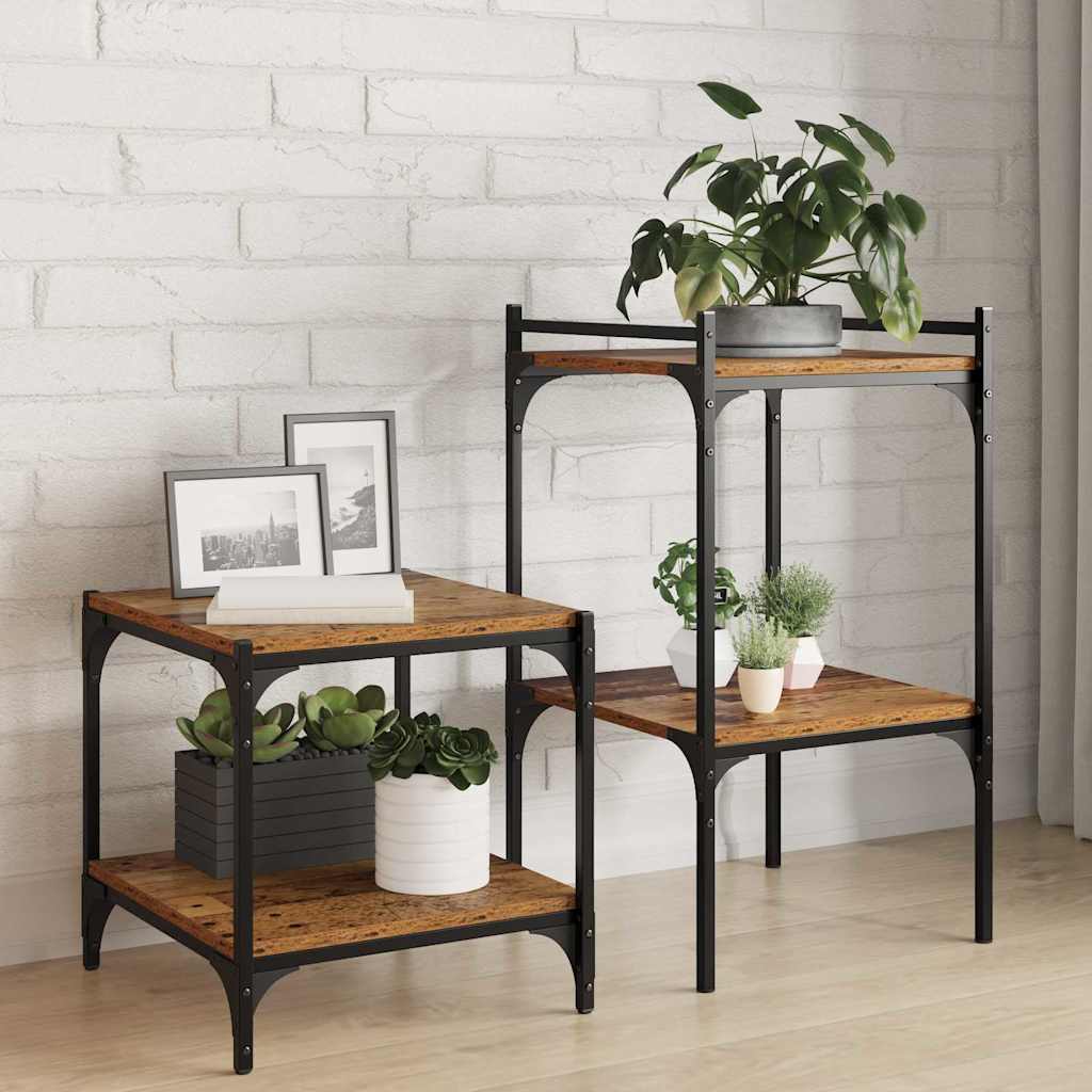 Boghylde Bræt 4 pcs Brun 40 x 40 x 1,5 cm Konstrueret træ