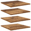 Boghylde Bræt 4 pcs Brun 40 x 40 x 1,5 cm Konstrueret træ