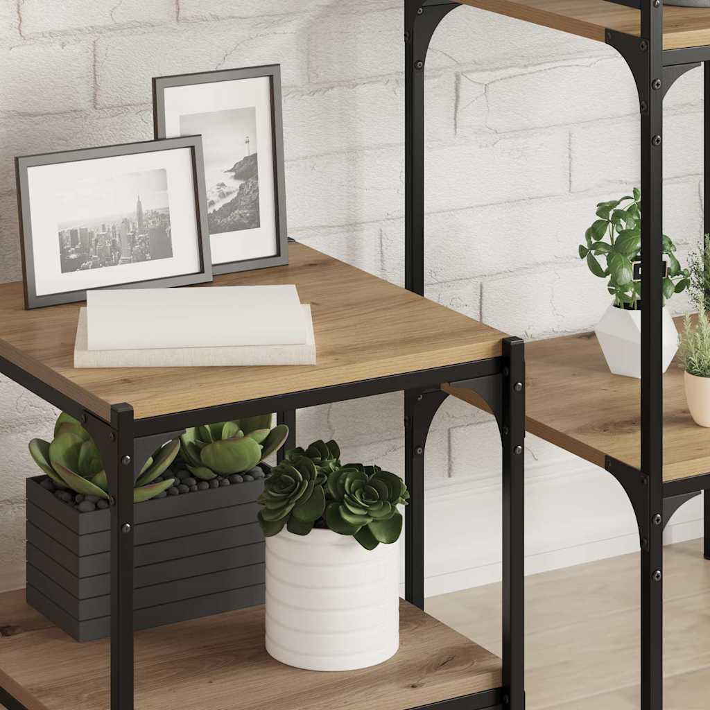 Boghylde Bræt 3 niveauer 4 pcs 40 x 40 x 1,5 cm Konstrueret træ