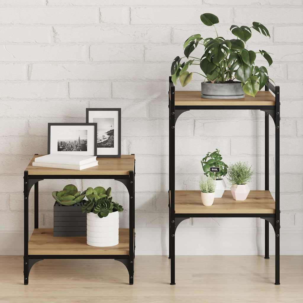 Boghylde Bræt 3 niveauer 4 pcs 40 x 40 x 1,5 cm Konstrueret træ