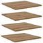 Boghylde Bræt 3 niveauer 4 pcs 40 x 40 x 1,5 cm Konstrueret træ