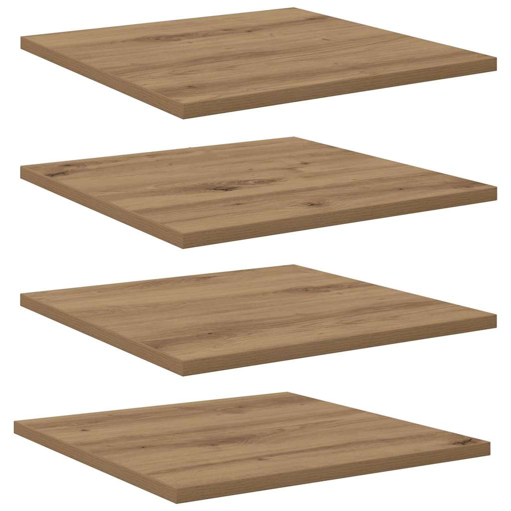 Boghylde Bræt 3 niveauer 4 pcs 40 x 40 x 1,5 cm Konstrueret træ