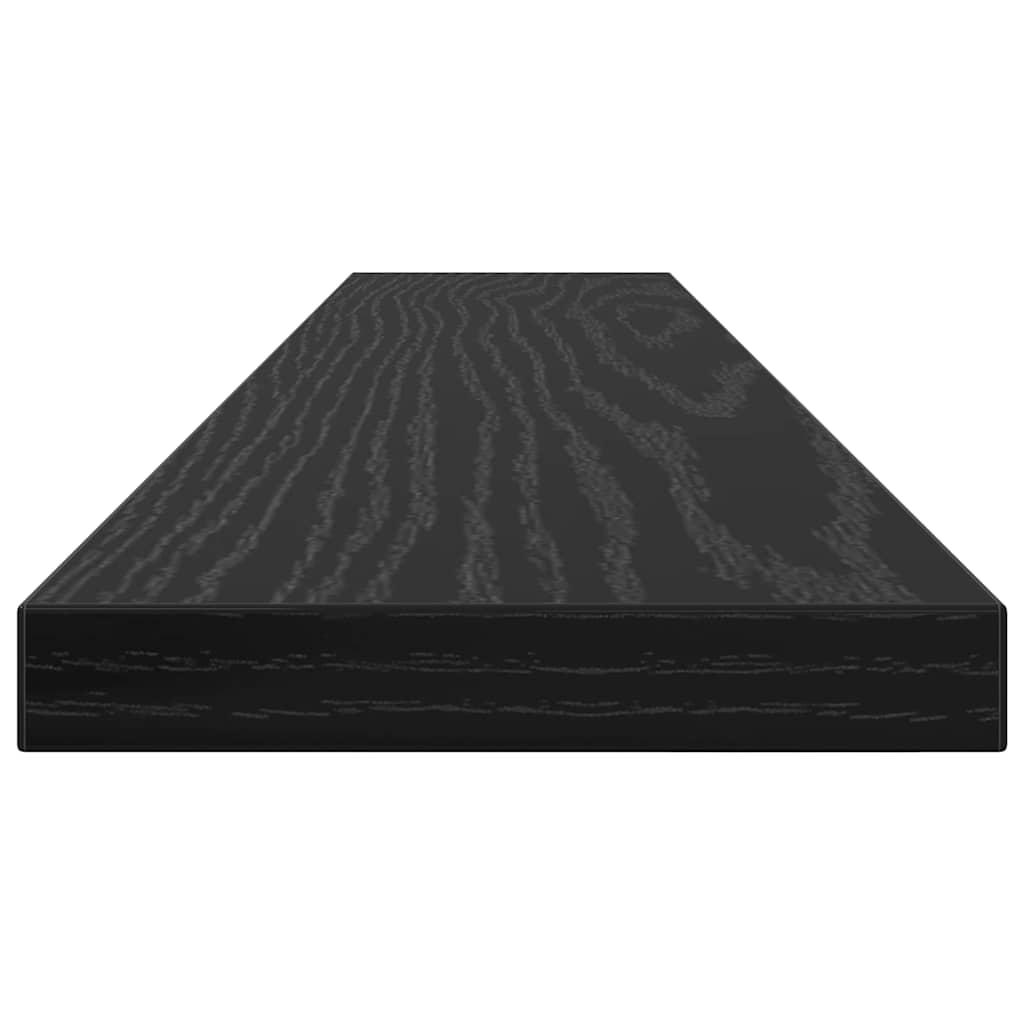 Boghylde Bræt 4 pcs Sort 60 x 10 x 1,5 cm Konstrueret træ