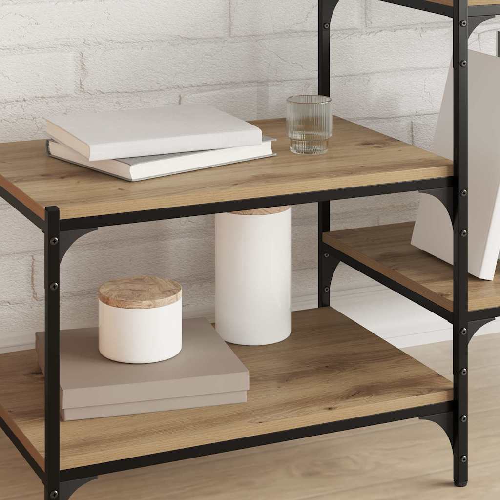 Boghylde Bræt 3 niveauer 4 pcs 60 x 40 x 1,5 cm Konstrueret træ