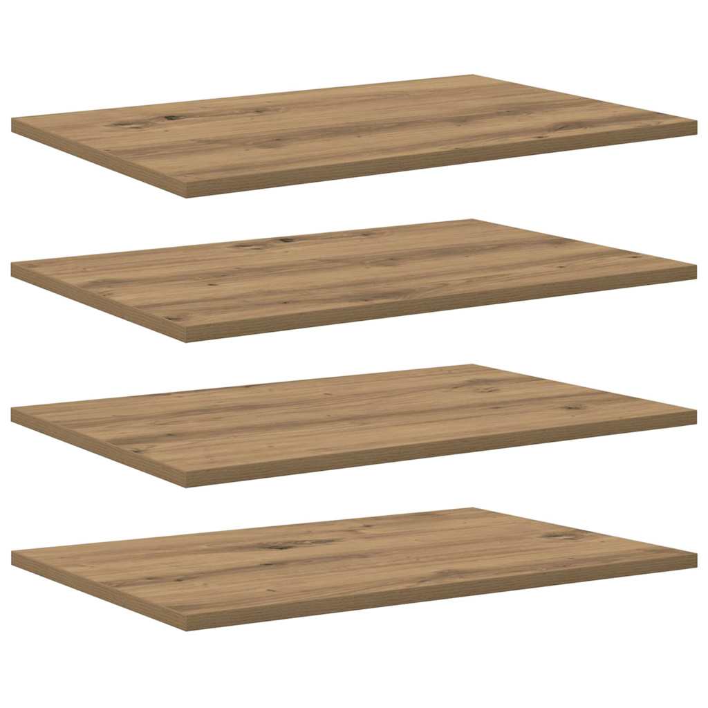 Boghylde Bræt 3 niveauer 4 pcs 60 x 40 x 1,5 cm Konstrueret træ