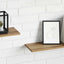 Boghylde Bræt 3 niveauer 4 pcs 80 x 20 x 1,5 cm Konstrueret træ