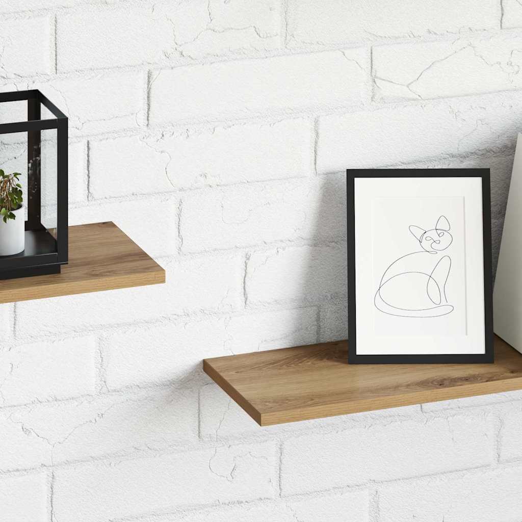 Boghylde Bræt 3 niveauer 4 pcs 80 x 20 x 1,5 cm Konstrueret træ