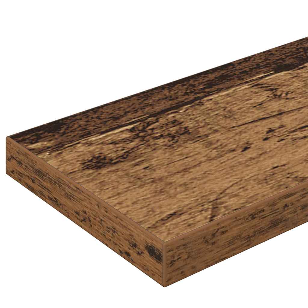 Boghylde Bræt 4 pcs Brun 100 x 10 x 1,5 cm Konstrueret træ