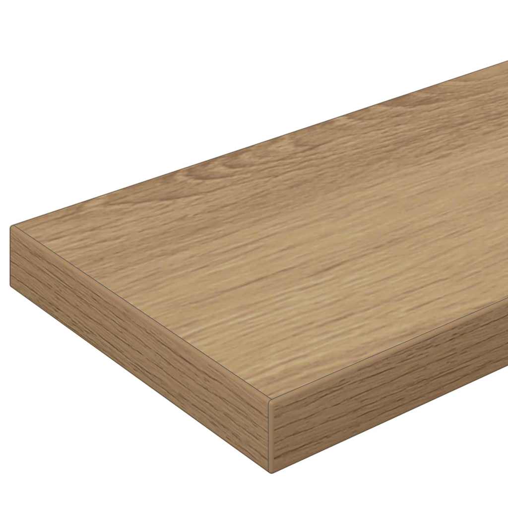 Boghylde Bræt 3 niveauer 4 pcs 100 x 10 x 1,5 cm Brun