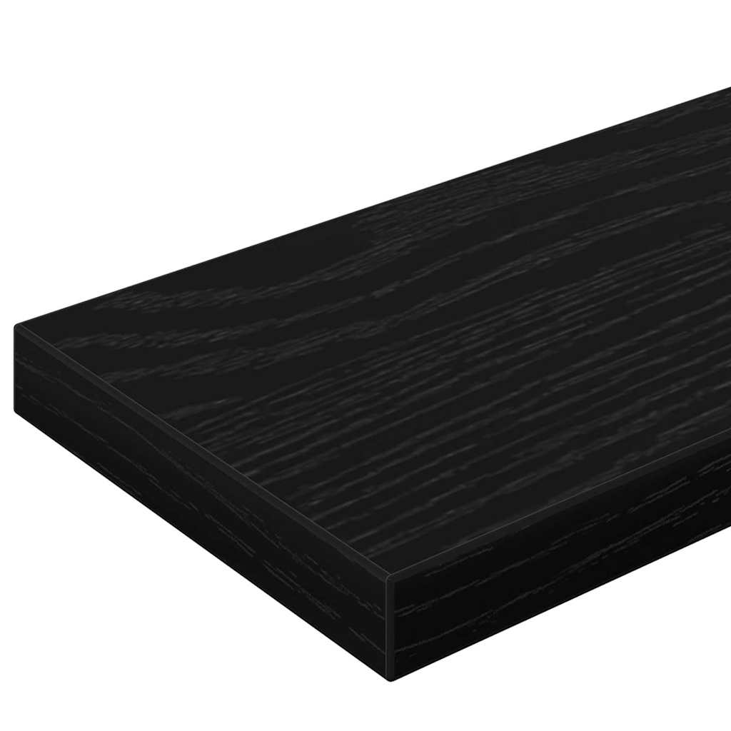 Boghylde Bræt 4 pcs Sort 100 x 10 x 1,5 cm Konstrueret træ
