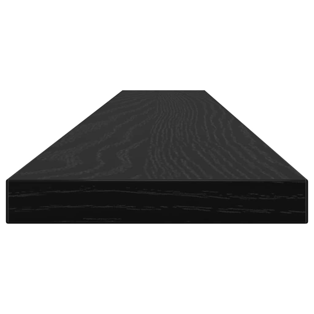 Boghylde Bræt 4 pcs Sort 100 x 10 x 1,5 cm Konstrueret træ