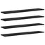 Boghylde Bræt 4 pcs Sort 100 x 20 x 1,5 cm Konstrueret træ