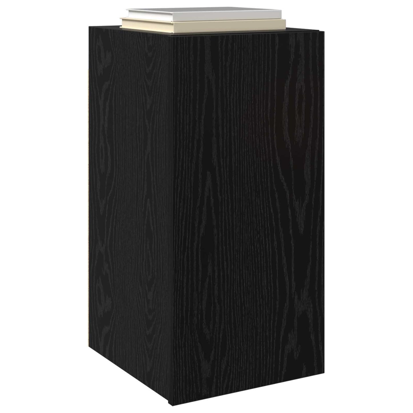 Væg TV Skab Sort eg 30,5 x 30 x 60 cm Konstrueret træ