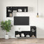 Væg TV Skab 2 pcs Sort eg 30,5 x 30 x 60 cm Konstrueret træ