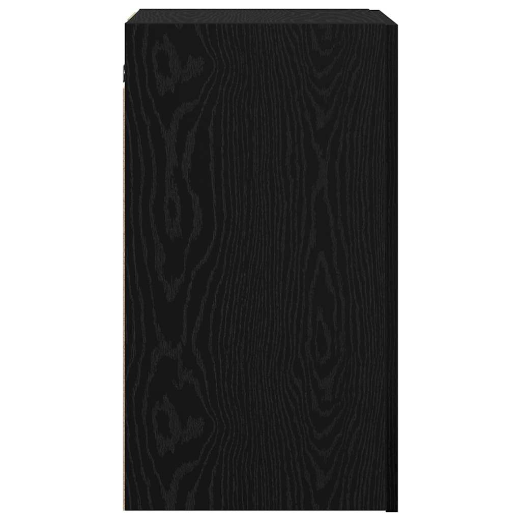 Væg TV Skab 2 pcs Sort eg 30,5 x 30 x 60 cm Konstrueret træ