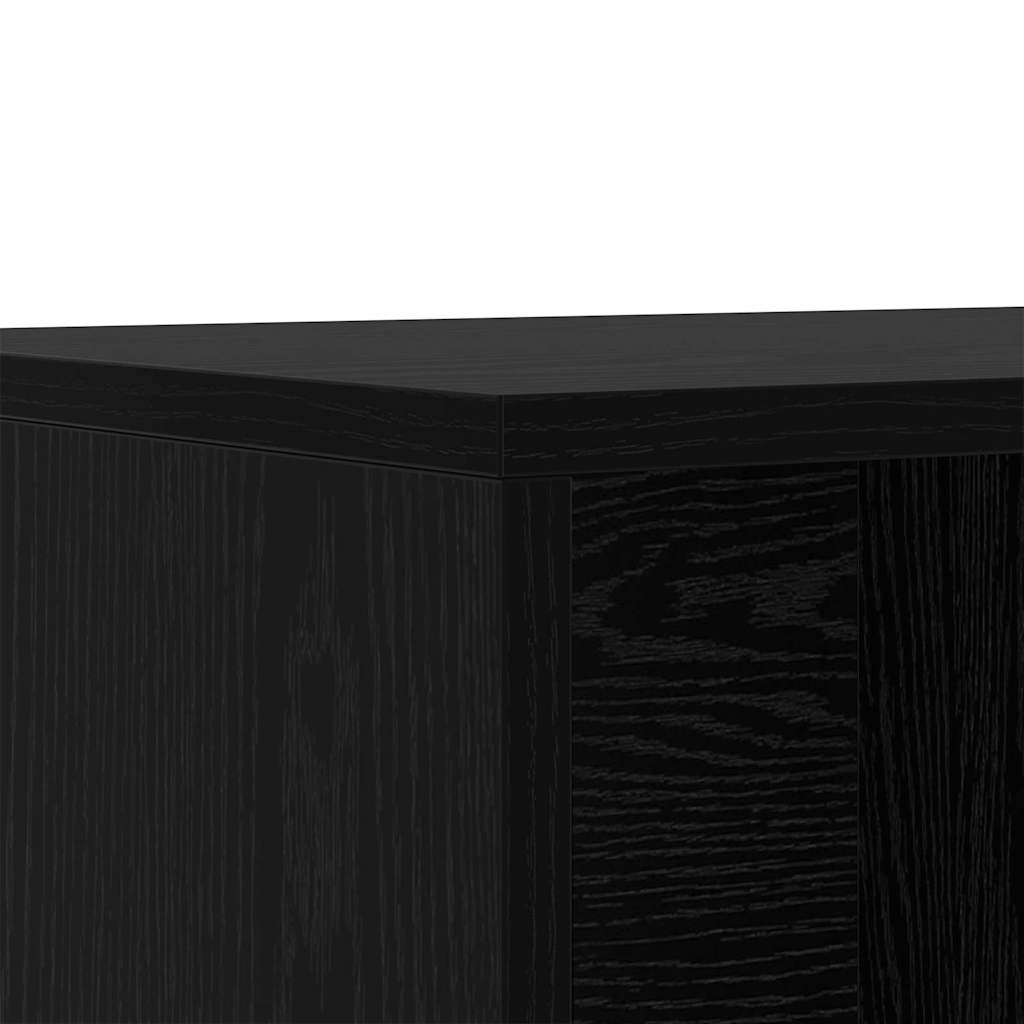 Sko bænk 102 x 35 x 35 cm Konstrueret træ Sort eg