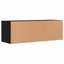 Sko bænk 102 x 35 x 35 cm Konstrueret træ Sort eg
