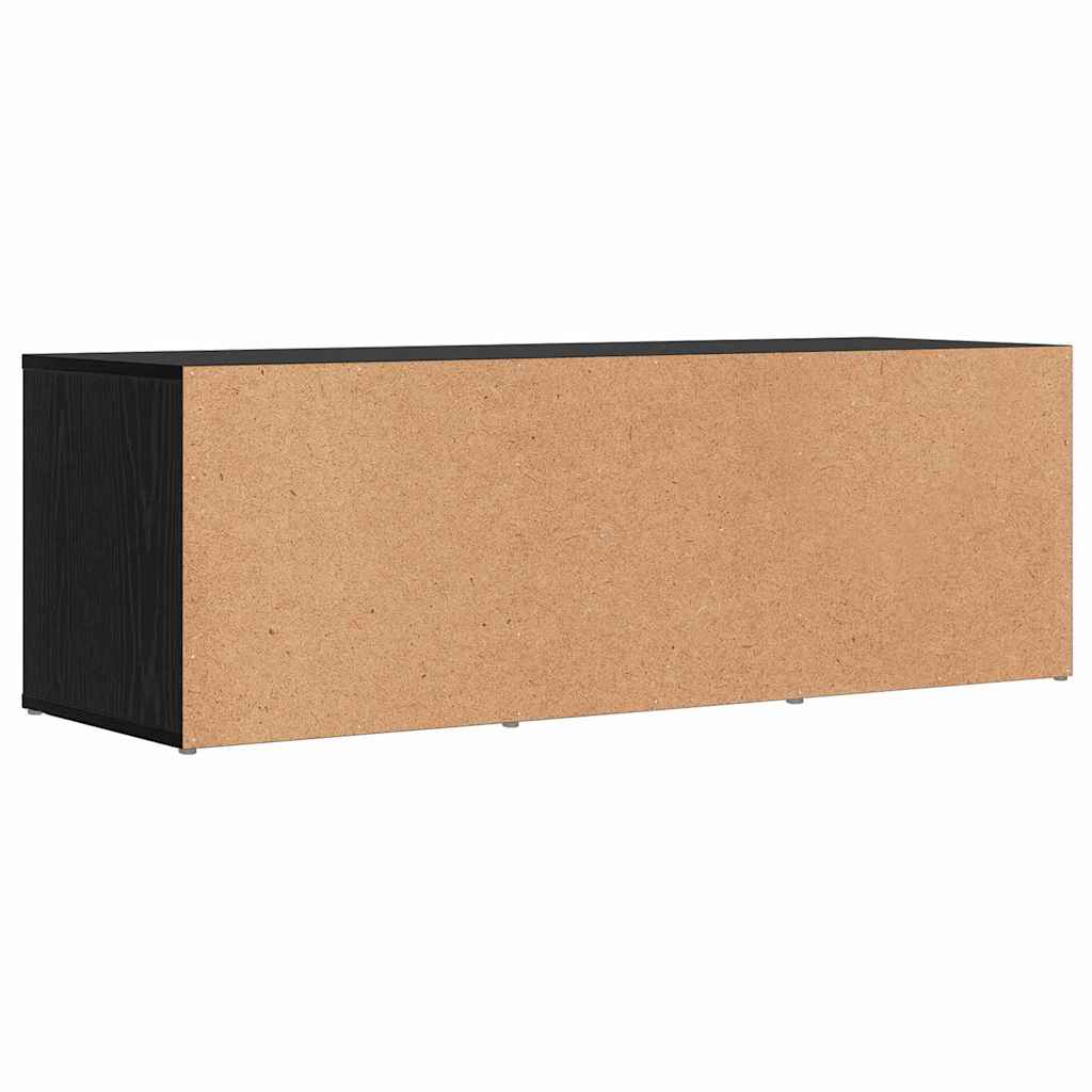 Sko bænk 102 x 35 x 35 cm Konstrueret træ Sort eg
