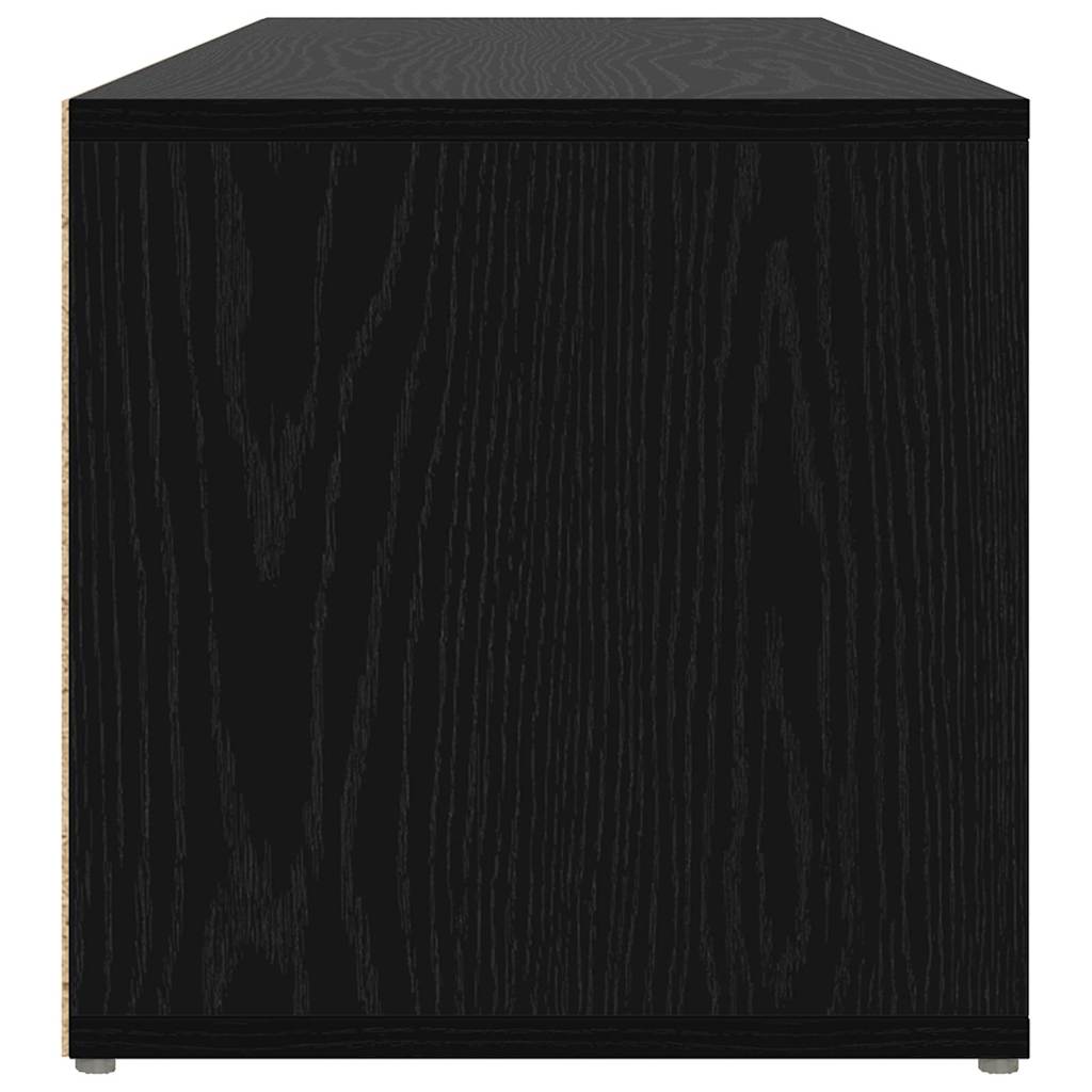 Sko bænk 102 x 35 x 35 cm Konstrueret træ Sort eg