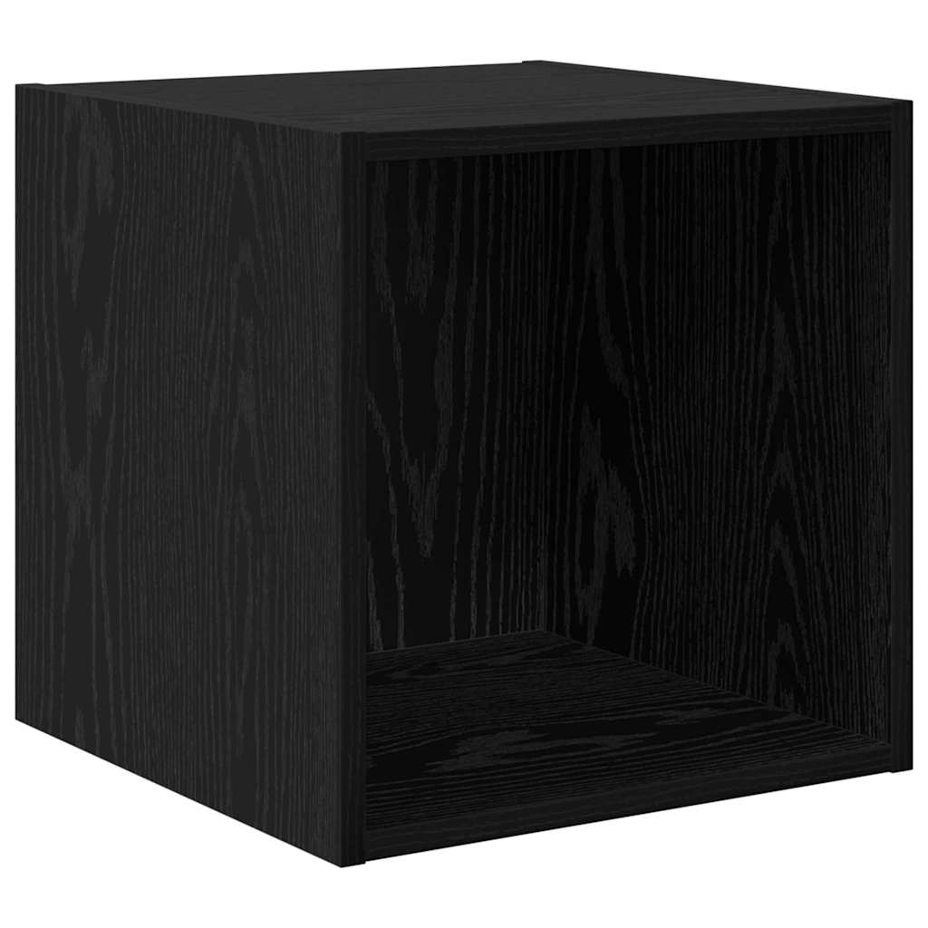 Vægskab 2 stk. Sort eg 37 x 37 x 37 cm Konstrueret træ