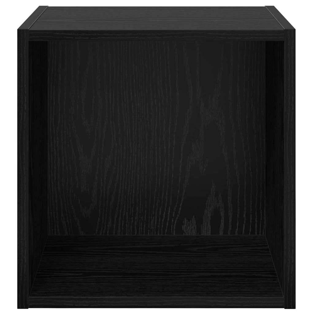 Vægskab 2 stk. Sort eg 37 x 37 x 37 cm Konstrueret træ