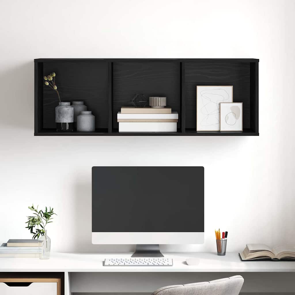 TV-møbelsæt Sort eg 37 x 37 x 107 cm Konstrueret træ