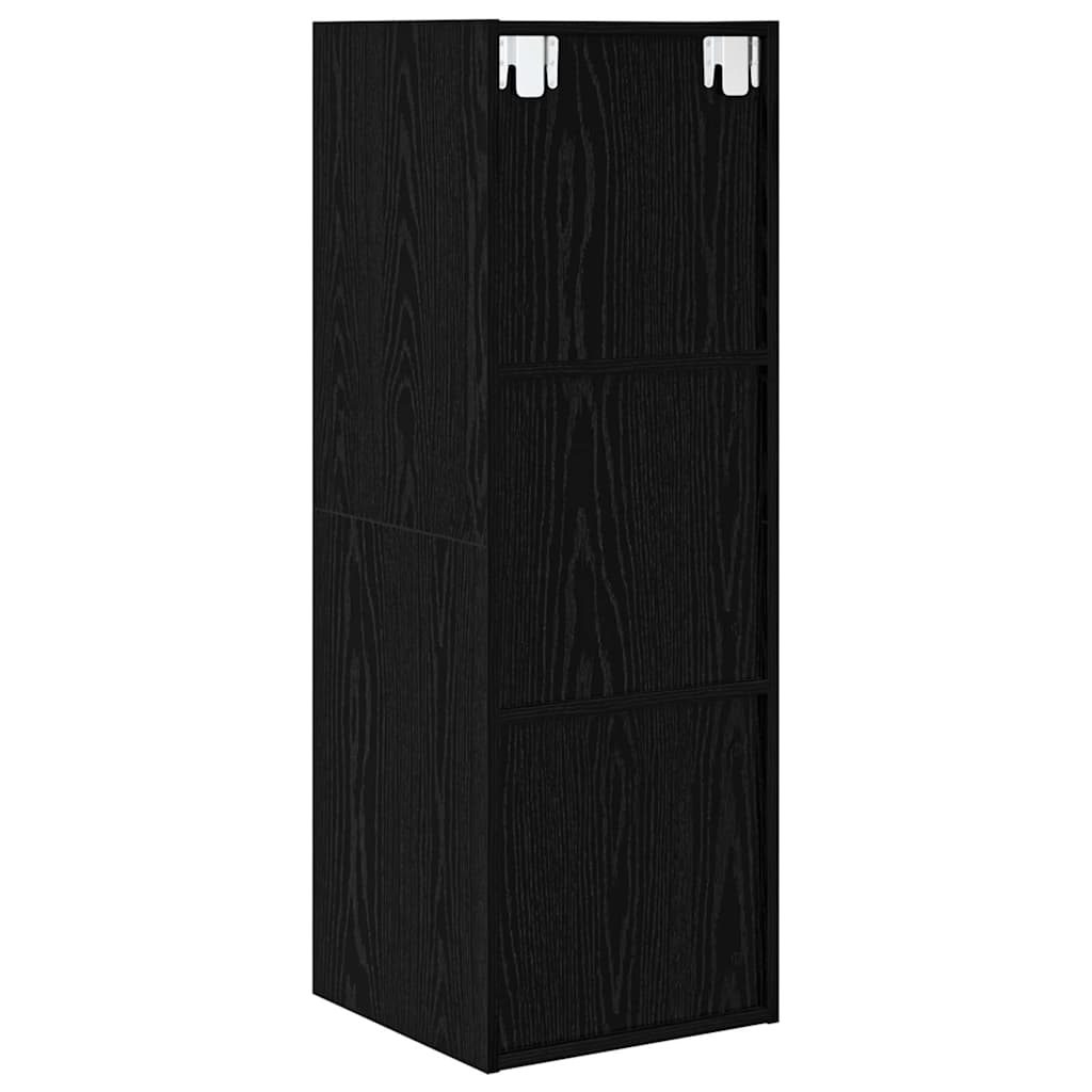 TV-møbelsæt Sort eg 37 x 37 x 107 cm Konstrueret træ