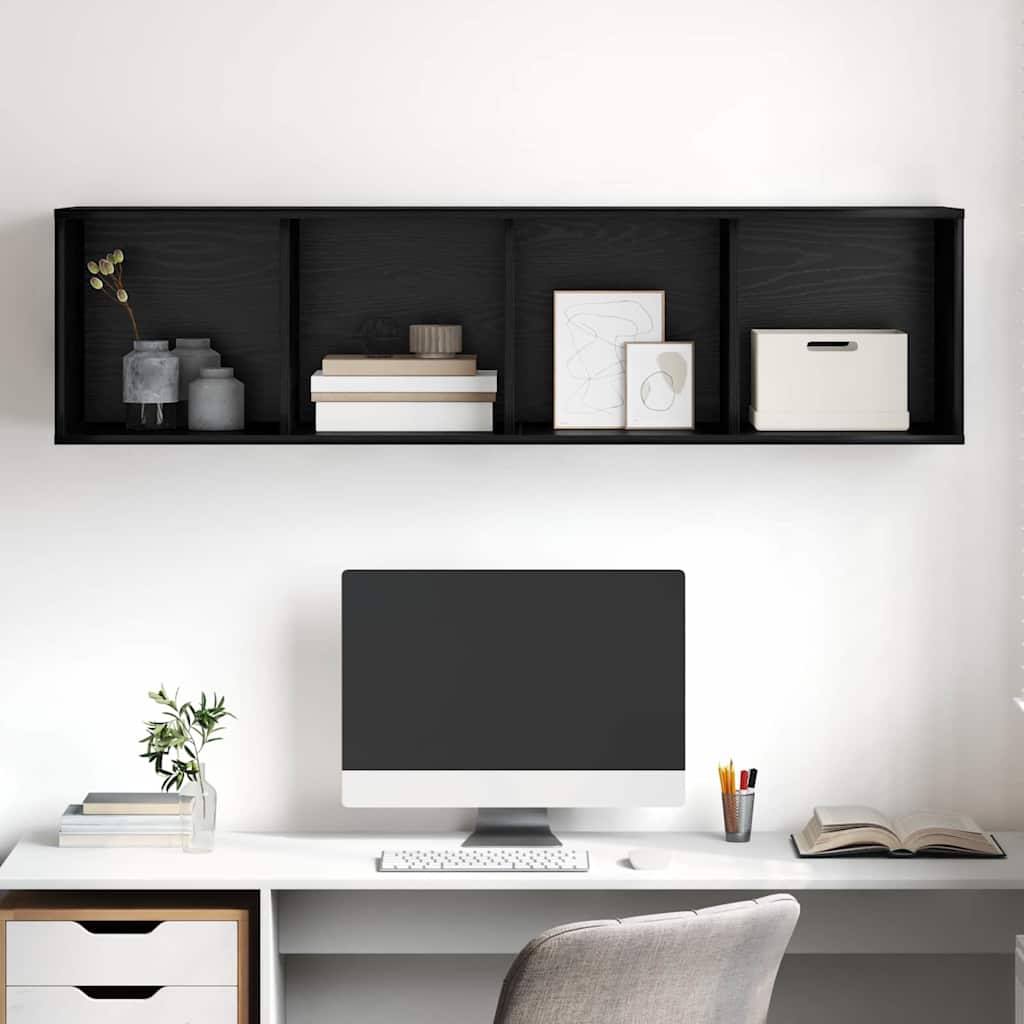 TV-møbelsæt Sort eg 37 x 37 x 142,5 cm Konstrueret træ