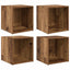 TV-møbelsæt 4 pcs Gammelt træ 37 x 35 x 37,5 cm Konstrueret træ