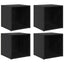 TV-møbelsæt 4 pcs Sort 37 x 35 x 37,5 cm Konstrueret træ