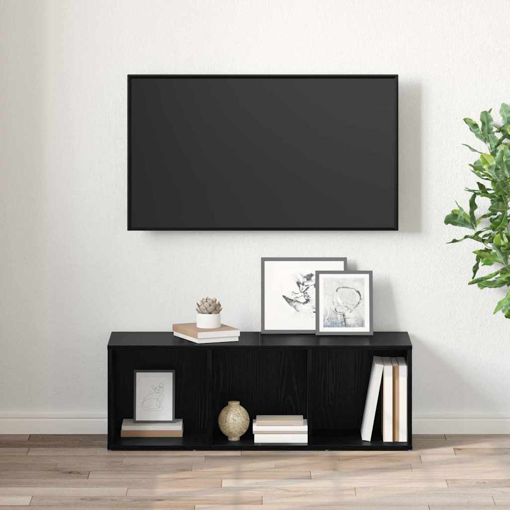 TV-møbelsæt Vægmonteret Sort 72 x 35 x 37 cm Konstrueret træ