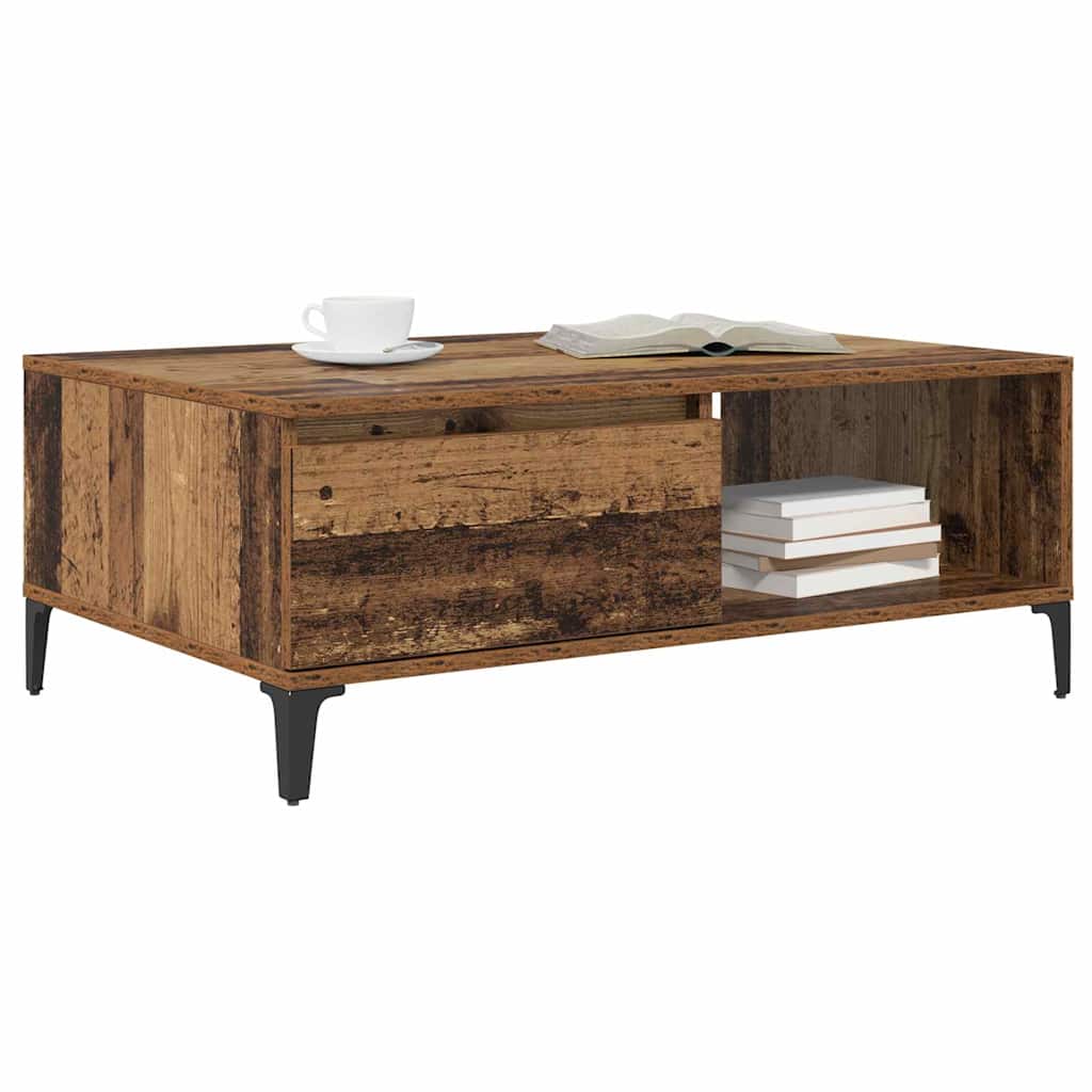 Sofabord Gammelt træ 90 x 60 x 35 cm Konstrueret træ