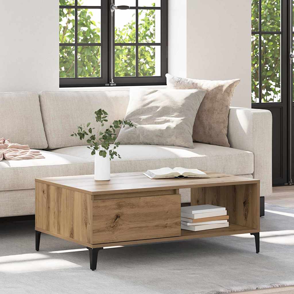 Sofabord artisan eg 90 x 60 x 35 cm Konstrueret træ