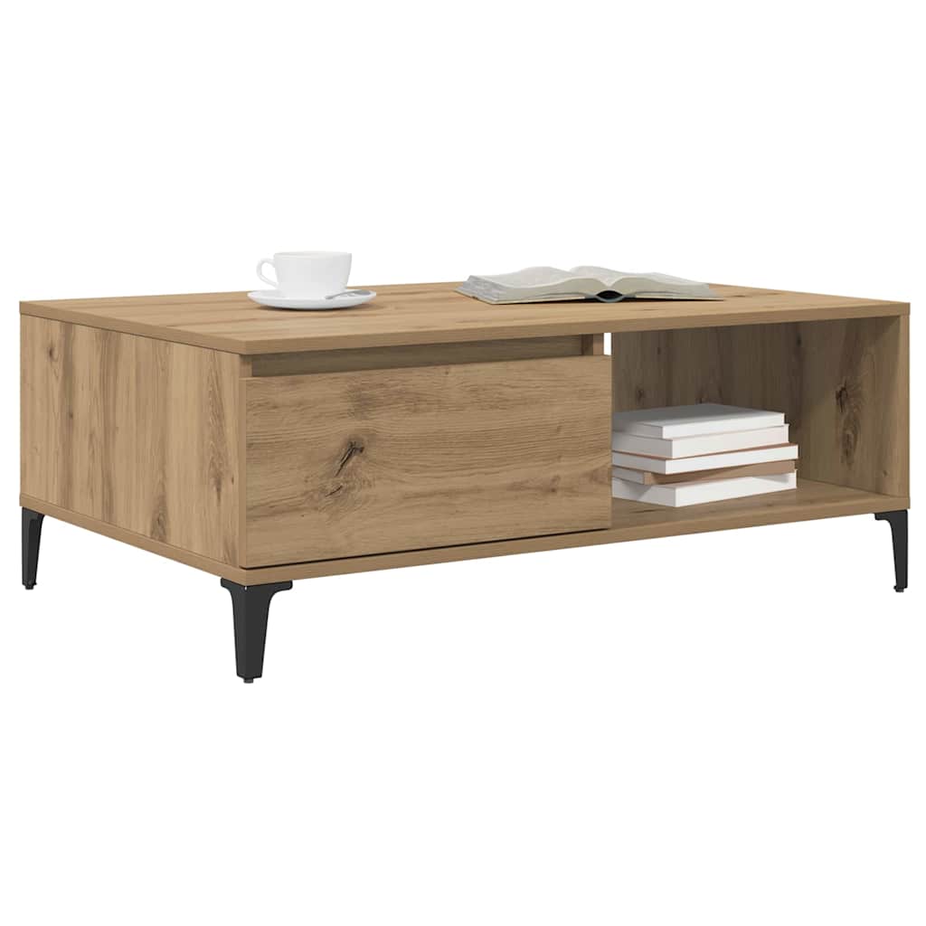 Sofabord artisan eg 90 x 60 x 35 cm Konstrueret træ