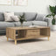 Sofabord Artisan Egetræ 102 x 55 x 35 cm Konstrueret træ