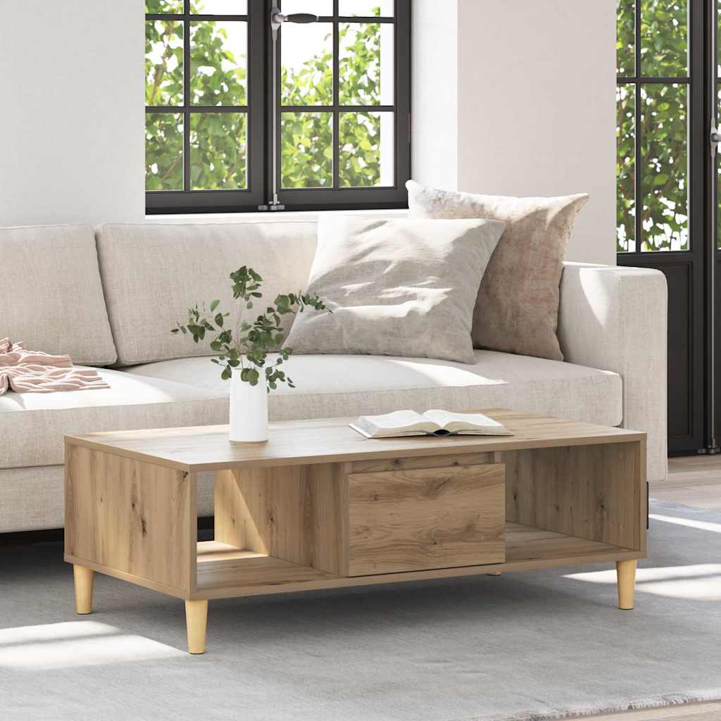 Sofabord Artisan Egetræ 102 x 55 x 35 cm Konstrueret træ