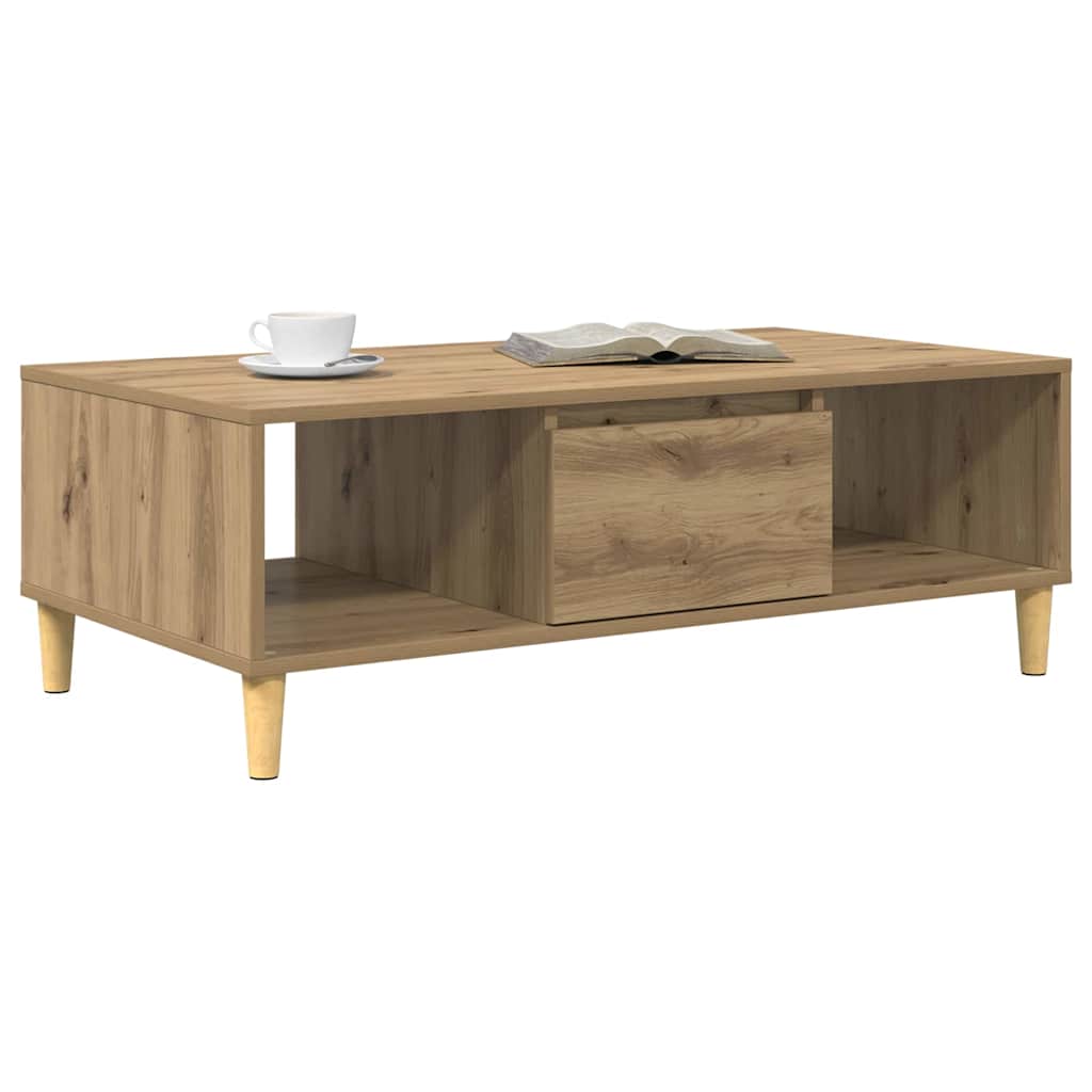 Sofabord Artisan Egetræ 102 x 55 x 35 cm Konstrueret træ