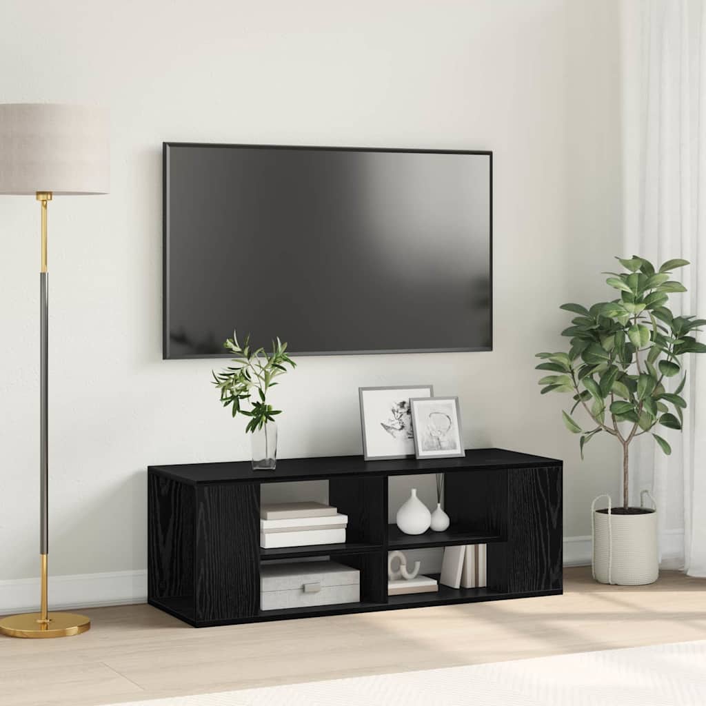 TV-møbelsæt Sort eg 102 x 35 x 35 cm Konstrueret træ