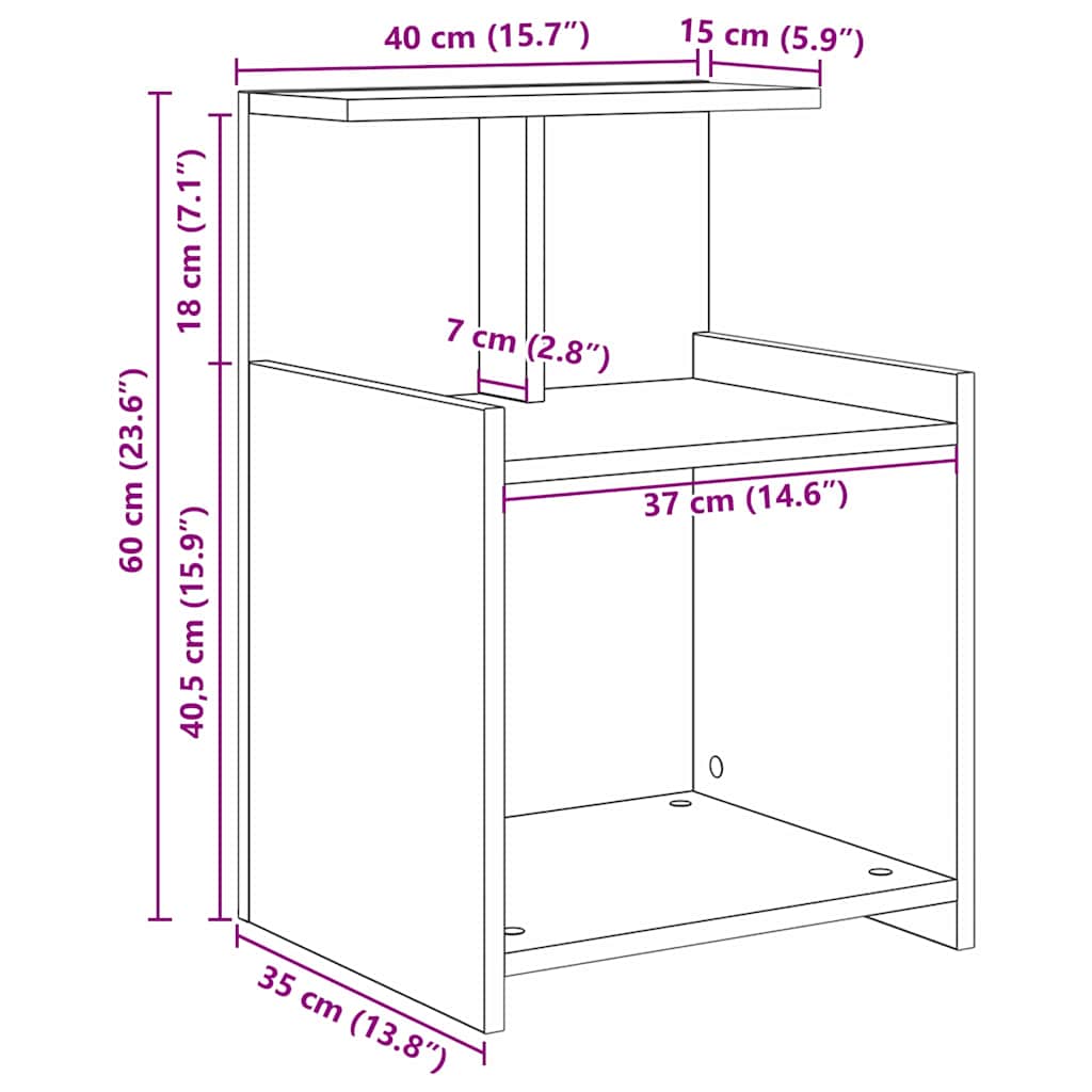 Natskab Gammelt træ 40 x 35 x 60 cm Konstrueret træ