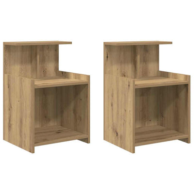 Natskab 2 pcs Artisan Egetræ 40 x 35 x 60 cm Konstrueret træ