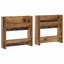 Sko skab 2 pcs Gammelt træ 60 x 18 x 60 cm Konstrueret træ