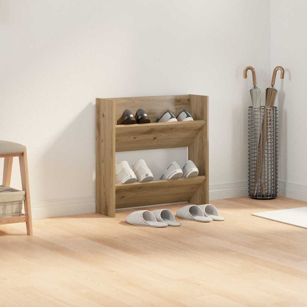 Sko skab 60 x 18 x 60 cm Konstrueret træ Artisan Egetræ