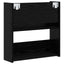 Sko skab 2 pcs Sort eg 60 x 18 x 60 cm Konstrueret træ