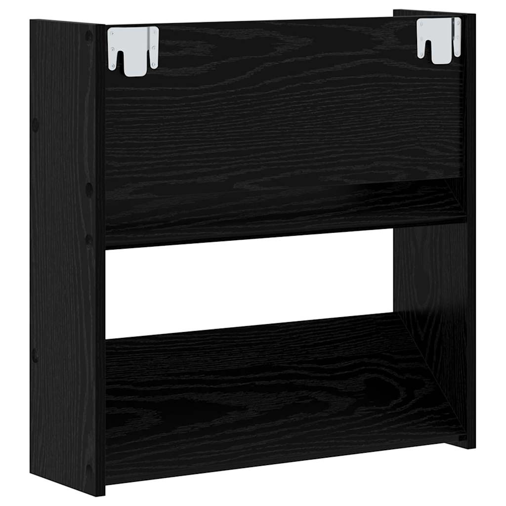 Sko skab 2 pcs Sort eg 60 x 18 x 60 cm Konstrueret træ