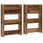 Sko skab 2 pcs Gammelt træ 60 x 18 x 90 cm Konstrueret træ